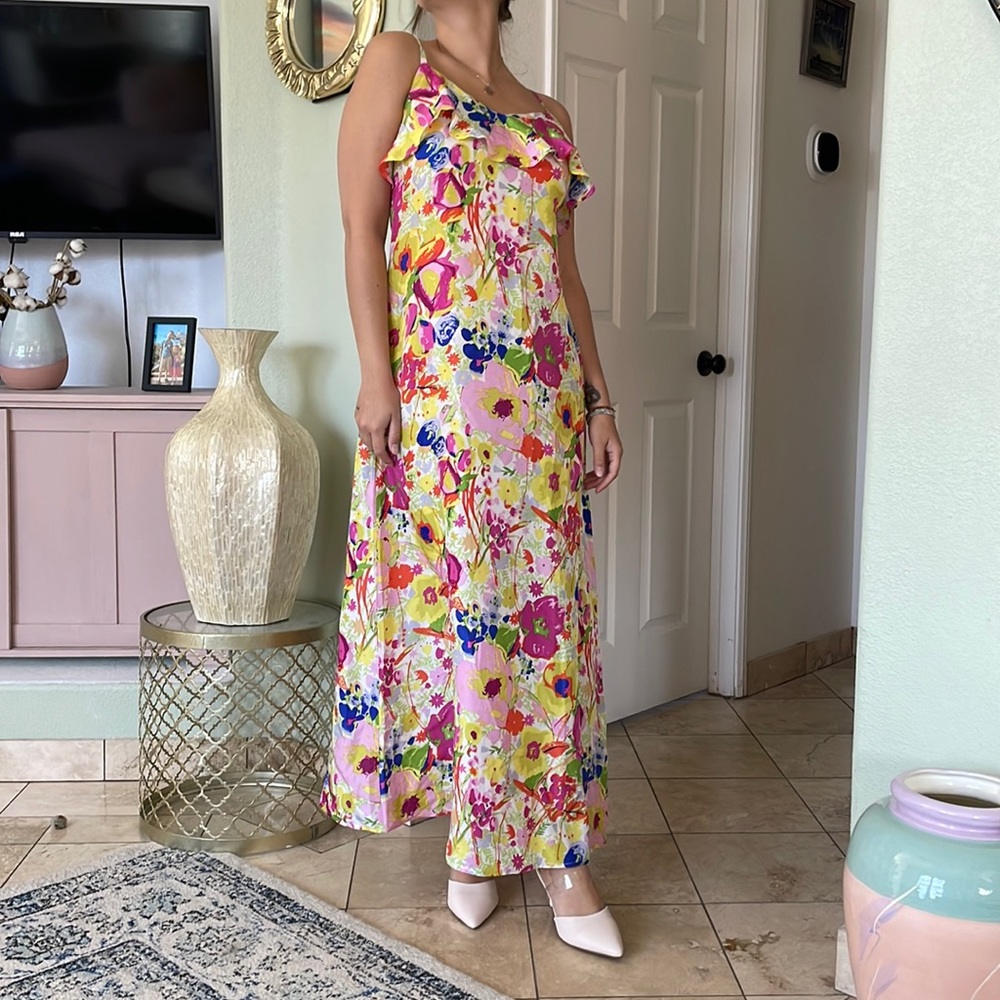 100% silk Anthropologie by B.B.Dakota  maxi dress new never worn. - Picture 3 of 13